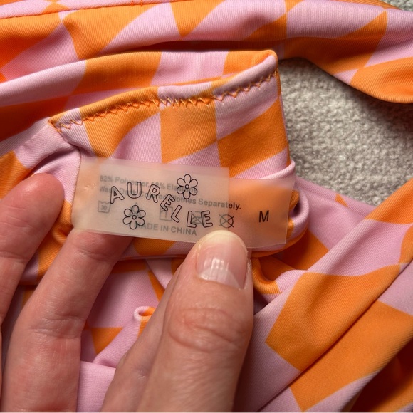 Aurelle Bikini Bottom Pink and Orange Size Medium - Picture 5 of 7